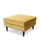 Ottoman carré en velours de style Mid-Century Modern