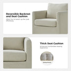 Ensemble de 2 fauteuils pivotants à 360°, déhoussables, aspect lin, 72,4 cm (28,5 po) de large, 113,4 kg (250 lb), 4 couleurs