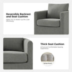 Ensemble de 2 fauteuils pivotants à 360°, déhoussables, aspect lin, 72,4 cm (28,5 po) de large, 113,4 kg (250 lb), 4 couleurs