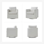 Ensemble de 2 fauteuils pivotants à 360°, déhoussables, aspect lin, 72,4 cm (28,5 po) de large, 113,4 kg (250 lb), 4 couleurs