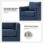 Ensemble de 2 fauteuils pivotants à 360°, déhoussables, aspect lin, 72,4 cm (28,5 po) de large, 113,4 kg (250 lb), 4 couleurs