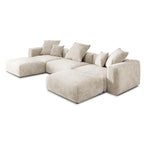 Canapé modulaire en velours côtelé en forme de U de 359,99 cm, grand canapé confortable