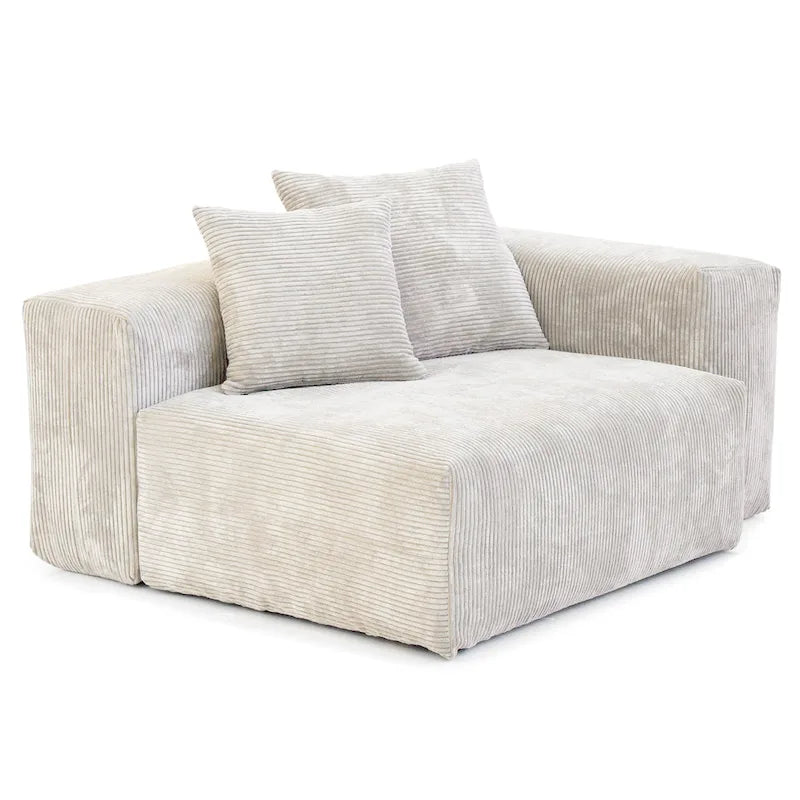 Canapé modulaire en velours côtelé en forme de U de 359,99 cm, grand canapé confortable
