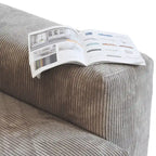 Canapé modulaire en velours côtelé en forme de U de 359,99 cm, grand canapé confortable