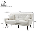 Ensemble causeuse et fauteuil 3 pièces en lin capitonné, beige/gris/jaune/bleu/blanc/bleu clair, 3 places et plus