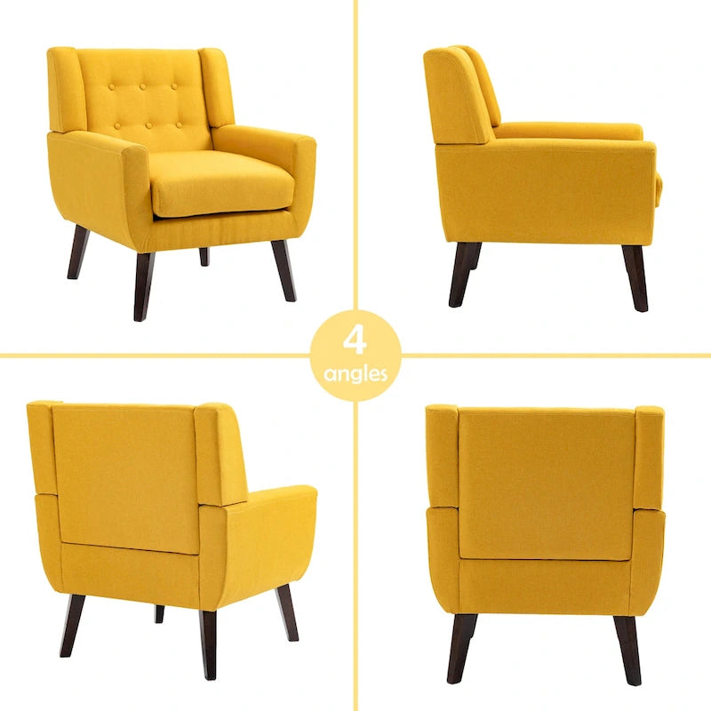 Ensemble causeuse et fauteuil 3 pièces en lin capitonné, beige/gris/jaune/bleu/blanc/bleu clair, 3 places et plus