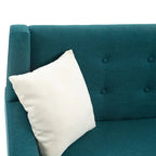 Ensemble causeuse et fauteuil 3 pièces en lin capitonné, beige/gris/jaune/bleu/blanc/bleu clair, 3 places et plus