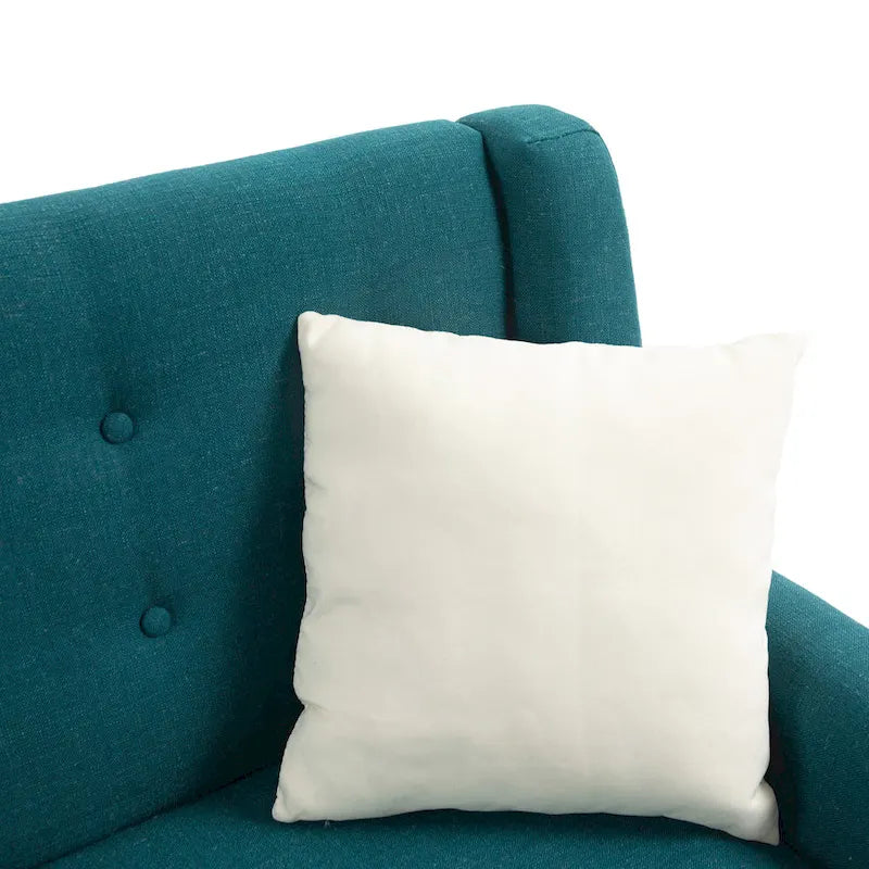 Ensemble causeuse et fauteuil 3 pièces en lin capitonné, beige/gris/jaune/bleu/blanc/bleu clair, 3 places et plus