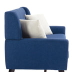 Ensemble causeuse et fauteuil 3 pièces en lin capitonné, beige/gris/jaune/bleu/blanc/bleu clair, 3 places et plus