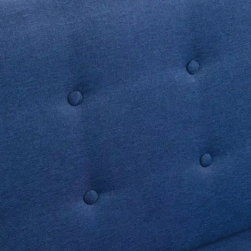 Ensemble causeuse et fauteuil 3 pièces en lin capitonné, beige/gris/jaune/bleu/blanc/bleu clair, 3 places et plus