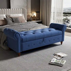 Banc de lit en tissu avec rangement 63