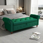 Banc de lit en tissu avec rangement 63