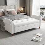 Banc de lit en tissu avec rangement 63