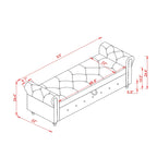 Banc de lit en tissu avec rangement 63
