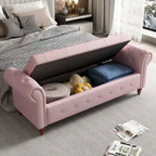 Banc de lit en tissu avec rangement 63