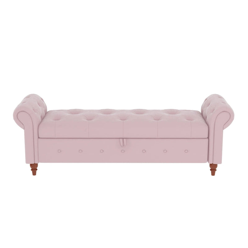 Banc de lit en tissu avec rangement 63