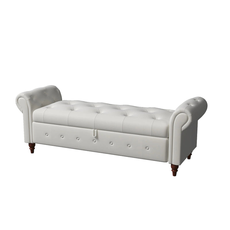 Banc de lit en tissu avec rangement 63