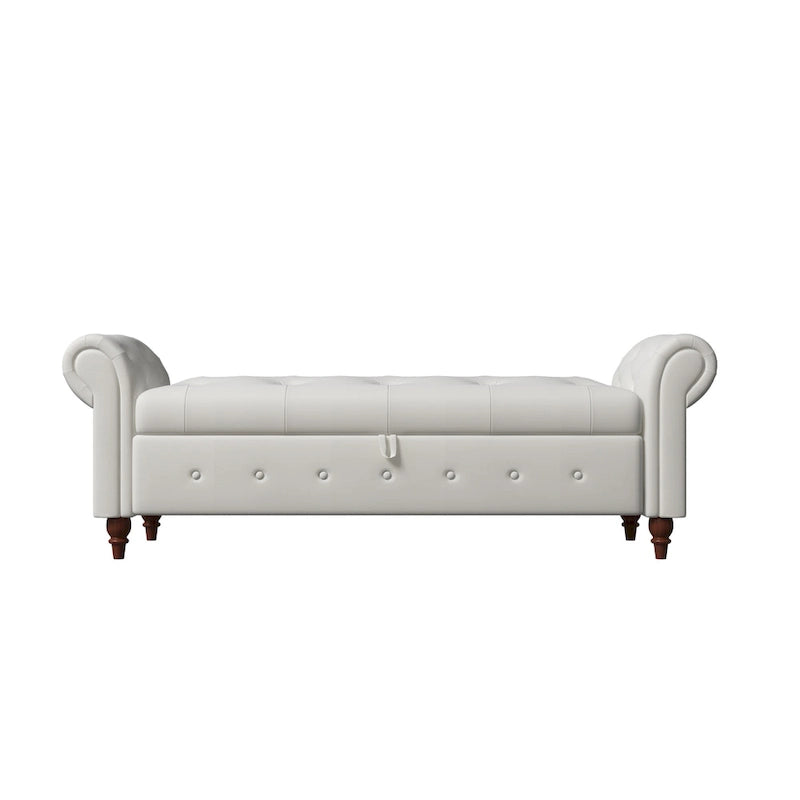 Banc de lit en tissu avec rangement 63