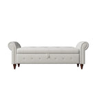 Banc de lit en tissu avec rangement 63