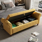 Banc de lit en tissu avec rangement 63