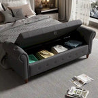 Banc de lit en tissu avec rangement 63