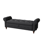 Banc de lit en tissu avec rangement 63
