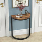 Table d'appoint demi-ronde, table d'appoint étroite, table basse fine en C pour canapé