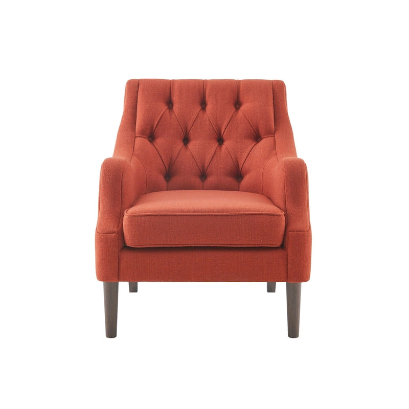 Fauteuil d'appoint capitonné, Transitionnel, Coussin amovible, Pieds en bois, 74,3 cm L, 136 kg, 6 couleurs