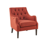 Fauteuil d'appoint capitonné, Transitionnel, Coussin amovible, Pieds en bois, 74,3 cm L, 136 kg, 6 couleurs
