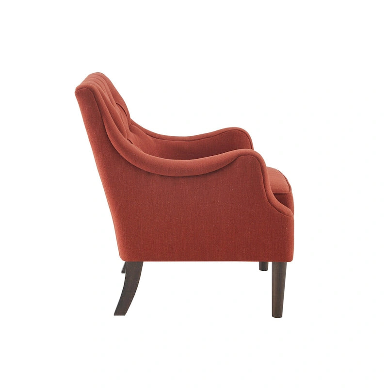 Fauteuil d'appoint capitonné, Transitionnel, Coussin amovible, Pieds en bois, 74,3 cm L, 136 kg, 6 couleurs