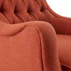 Fauteuil d'appoint capitonné, Transitionnel, Coussin amovible, Pieds en bois, 74,3 cm L, 136 kg, 6 couleurs