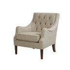 Fauteuil d'appoint capitonné, Transitionnel, Coussin amovible, Pieds en bois, 74,3 cm L, 136 kg, 6 couleurs