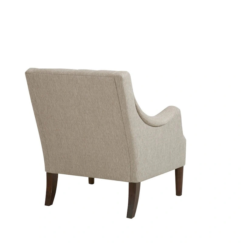 Fauteuil d'appoint capitonné, Transitionnel, Coussin amovible, Pieds en bois, 74,3 cm L, 136 kg, 6 couleurs