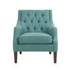 Fauteuil d'appoint capitonné, Transitionnel, Coussin amovible, Pieds en bois, 74,3 cm L, 136 kg, 6 couleurs