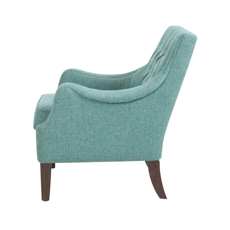 Fauteuil d'appoint capitonné, Transitionnel, Coussin amovible, Pieds en bois, 74,3 cm L, 136 kg, 6 couleurs