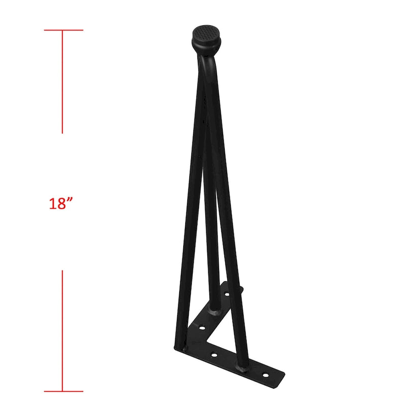 Pieds de table épingle en métal, fer thermolaqué, plaque de montage pré-percée, noir, 3-4 pièces, plusieurs tailles