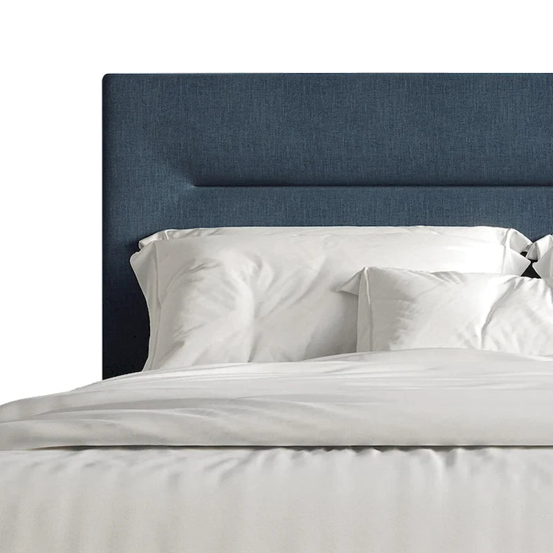 Lit rembourré en lin, tête de lit en mousse, bois d'hévéa/MDF, 2 places, gris/bleu/beige/bleu clair, simple/double/grand lit/très grand lit
