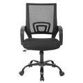 Chaise de bureau pivotante ergonomique, Noire, dossier en maille, hauteur réglable, 1 place
