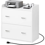 Classeur latéral à 2 tiroirs avec serrure, 80 cm (L) x 79 cm (H), cadre en métal, bureau à domicile