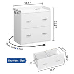 Classeur latéral à 2 tiroirs avec serrure, 80 cm (L) x 79 cm (H), cadre en métal, bureau à domicile