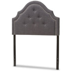 Tête de lit capitonnée pour lit double, découpe arquée, capitonnée, hauteur réglable, polyester