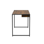 Bureau d'ordinateur contemporain en acier de 50 pouces avec ports USB