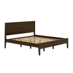 Ensemble de chambre King avec 2 tables de chevet, en bois massif, style minimaliste danois, 450 kg, blanc/noyer