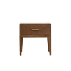 Ensemble de chambre King avec 2 tables de chevet, en bois massif, style minimaliste danois, 450 kg, blanc/noyer