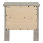 Table de chevet 2 tiroirs, Bois massif et placage, Poignées nickel satiné, 61 cm (H) x 61 cm (L) x 41 cm (P), 9 coloris