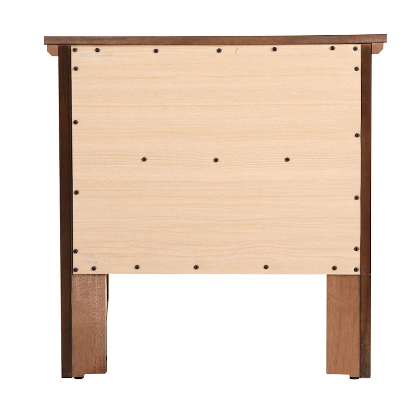 Table de chevet 2 tiroirs, Bois massif et placage, Poignées nickel satiné, 61 cm (H) x 61 cm (L) x 41 cm (P), 9 coloris