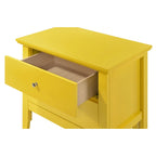 Table de chevet 2 tiroirs, Bois massif et placage, Poignées nickel satiné, 61 cm (H) x 61 cm (L) x 41 cm (P), 9 coloris
