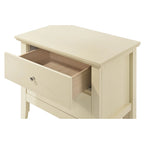 Table de chevet 2 tiroirs, Bois massif et placage, Poignées nickel satiné, 61 cm (H) x 61 cm (L) x 41 cm (P), 9 coloris