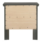 Table de chevet 2 tiroirs, Bois massif et placage, Poignées nickel satiné, 61 cm (H) x 61 cm (L) x 41 cm (P), 9 coloris