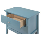 Table de chevet 2 tiroirs, Bois massif et placage, Poignées nickel satiné, 61 cm (H) x 61 cm (L) x 41 cm (P), 9 coloris